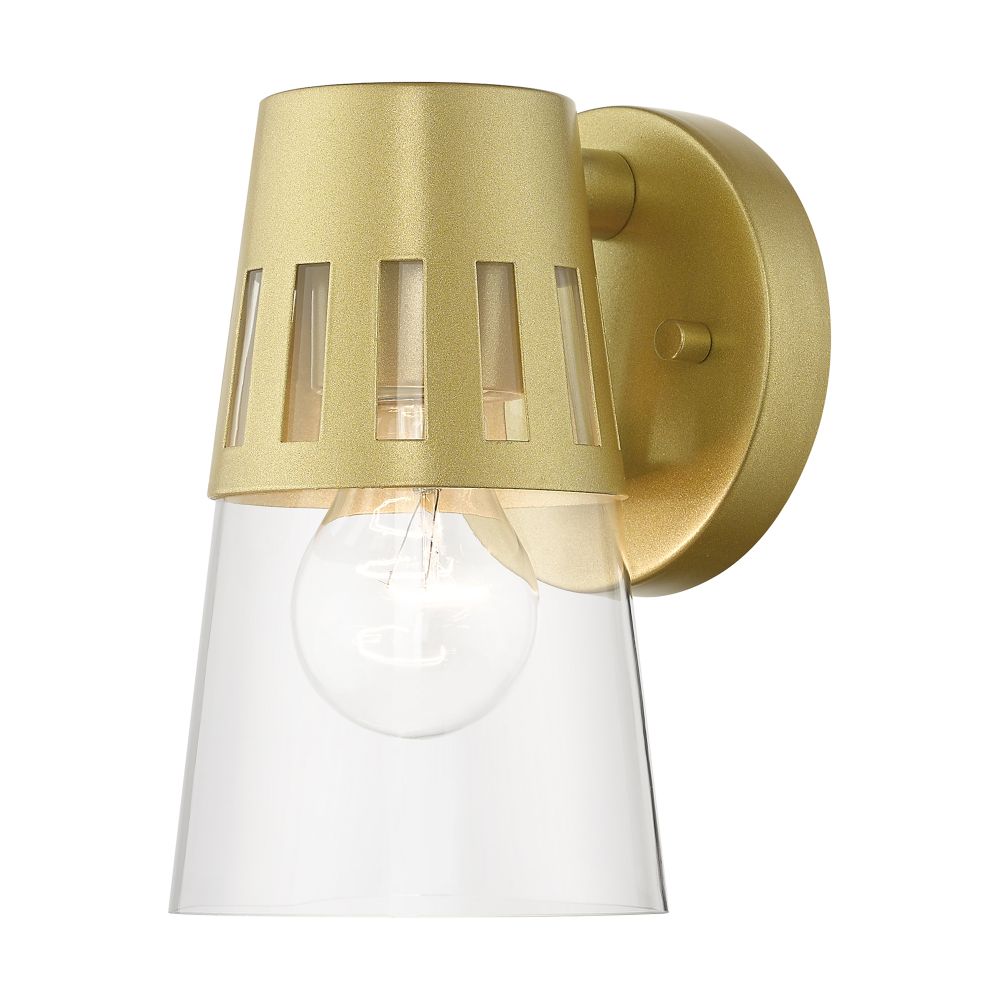 Livex Lighting 27971-33 1 Light Soft Gold Outdoor Small Wall Lantern