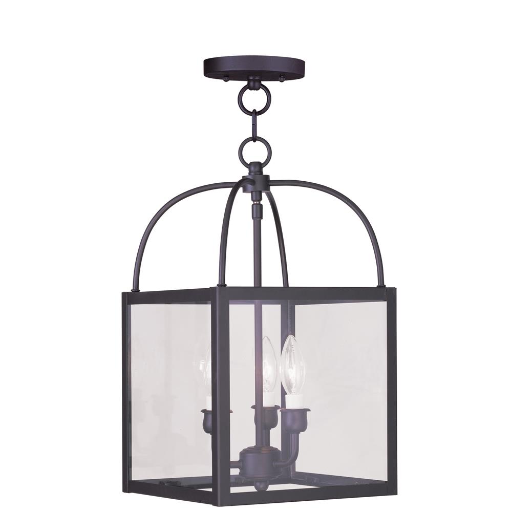 Livex Lighting 4037 Milford Foyer Pendant with 3 Lights in Bronze