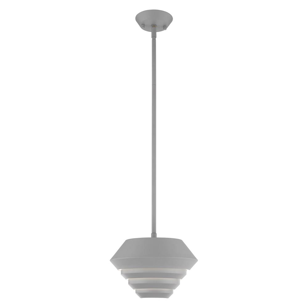 Livex Lighting 40401-80 Amsterdam 1 Lt Nordic Gray Mini Pendant