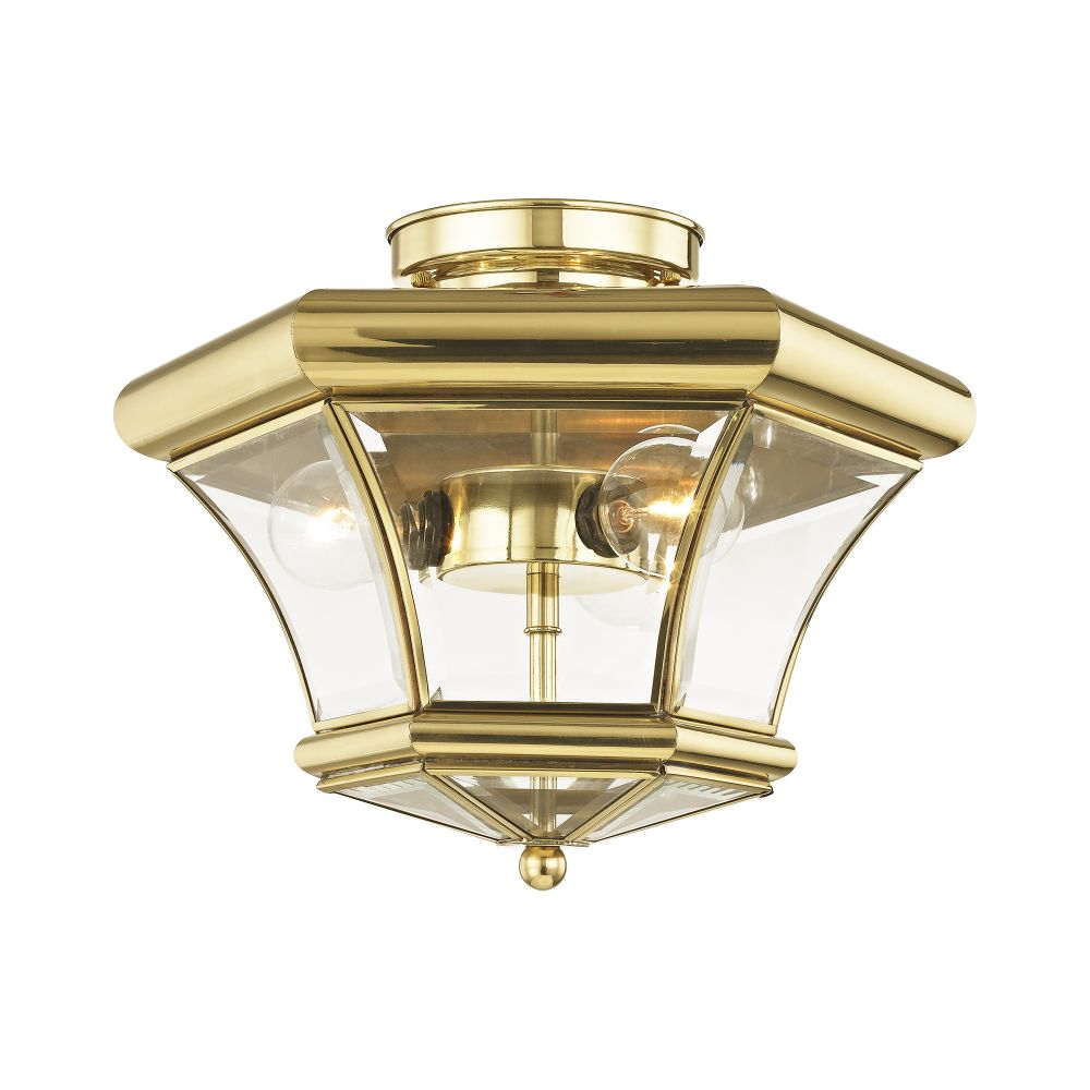 Livex Lighting 4083-02 Beacon Hill Ceiling Mount in Polished Brass 