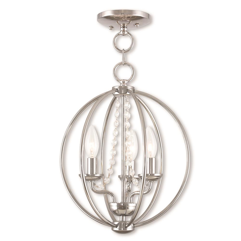 Livex Lighting 40913-05 Convertible Mini Chandelier/Ceiling Mount in Polished Chrome