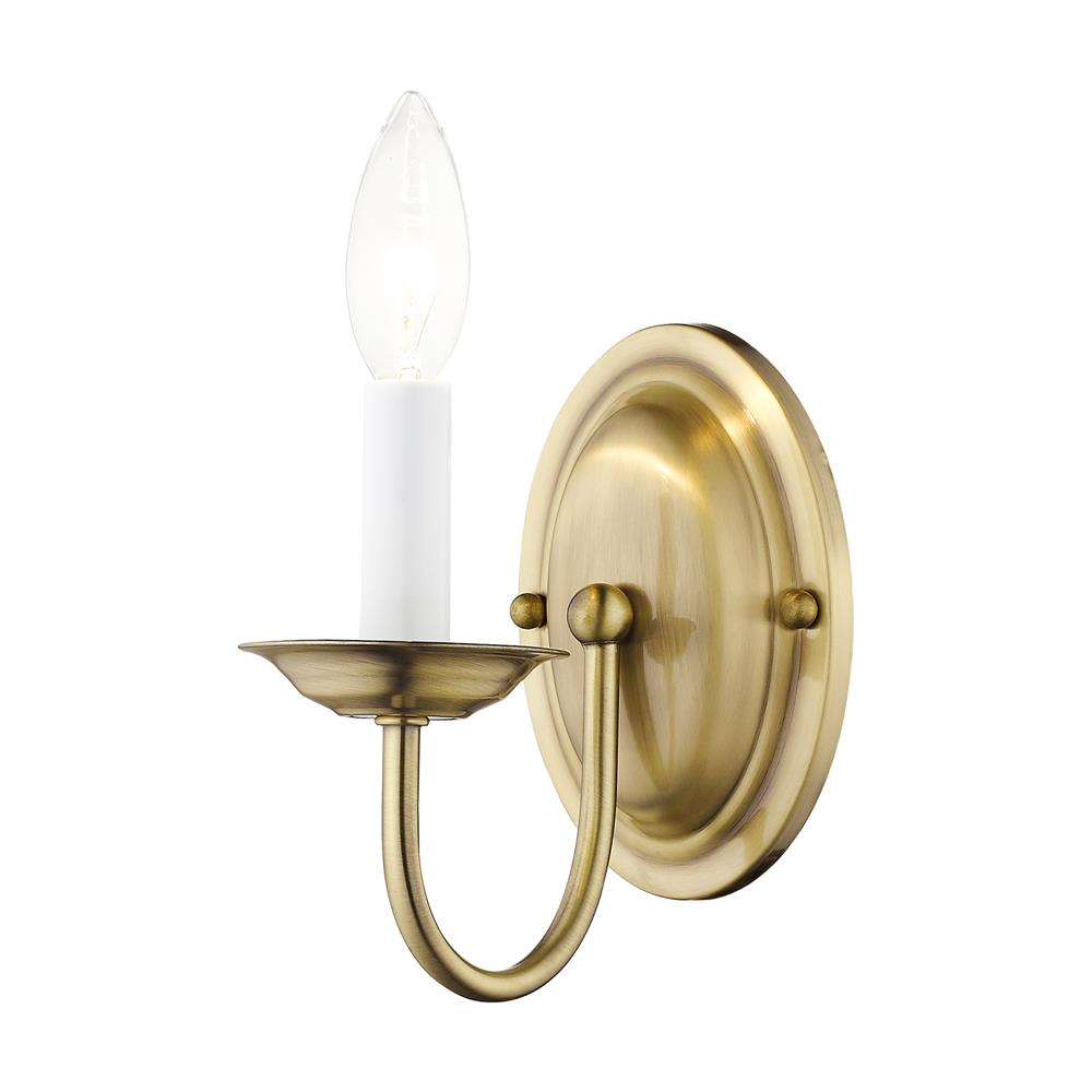 Livex Lighting 4151-01 Home Basics Wall Sconce in Antique Brass 