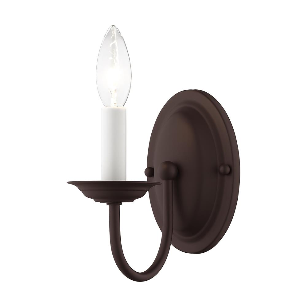 Livex Lighting 4151-07 Home Basics Wall Sconce in Bronze 
