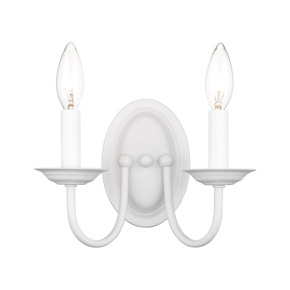 Livex Lighting 4152 Williamsburgh Wall Sconce with 2 Lights in White