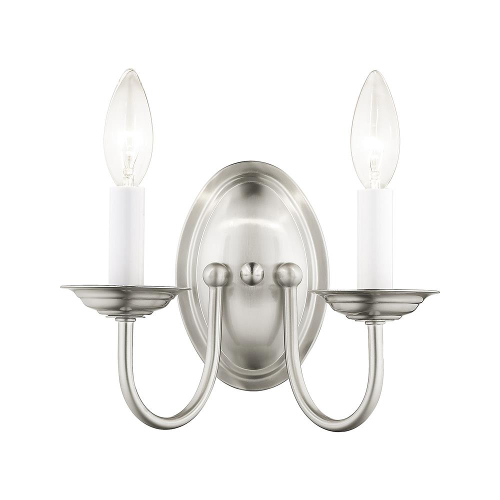 Livex Lighting 4152-91 Home Basics Wall Sconce in Brushed Nickel 