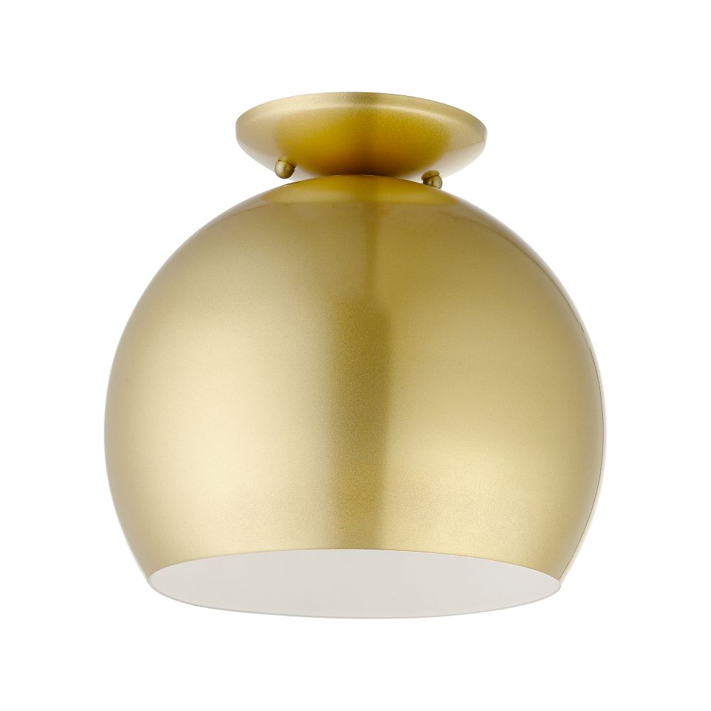 Livex Lighting 43390-33 1 Light Soft Gold Semi-Flush Mount