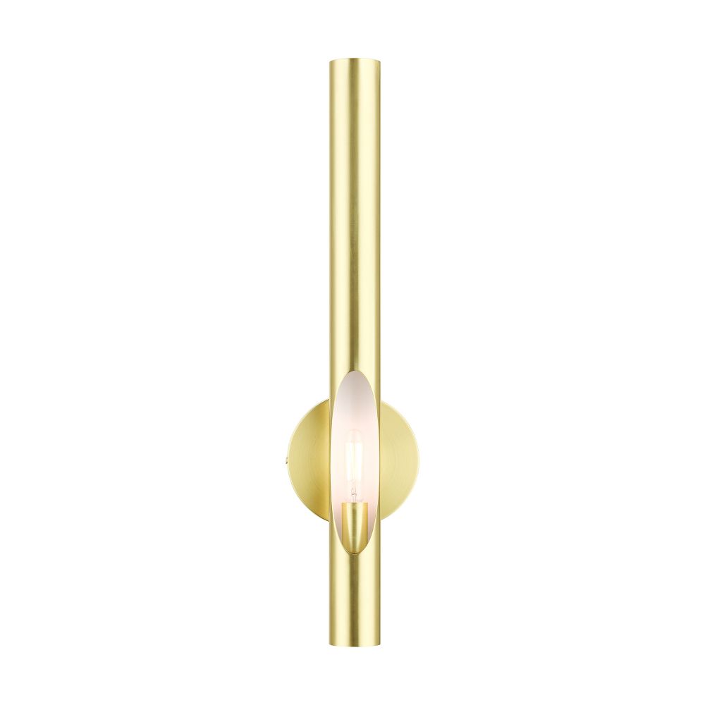 Livex Lighting 45911-12 ADA Single Sconce in Satin Brass 