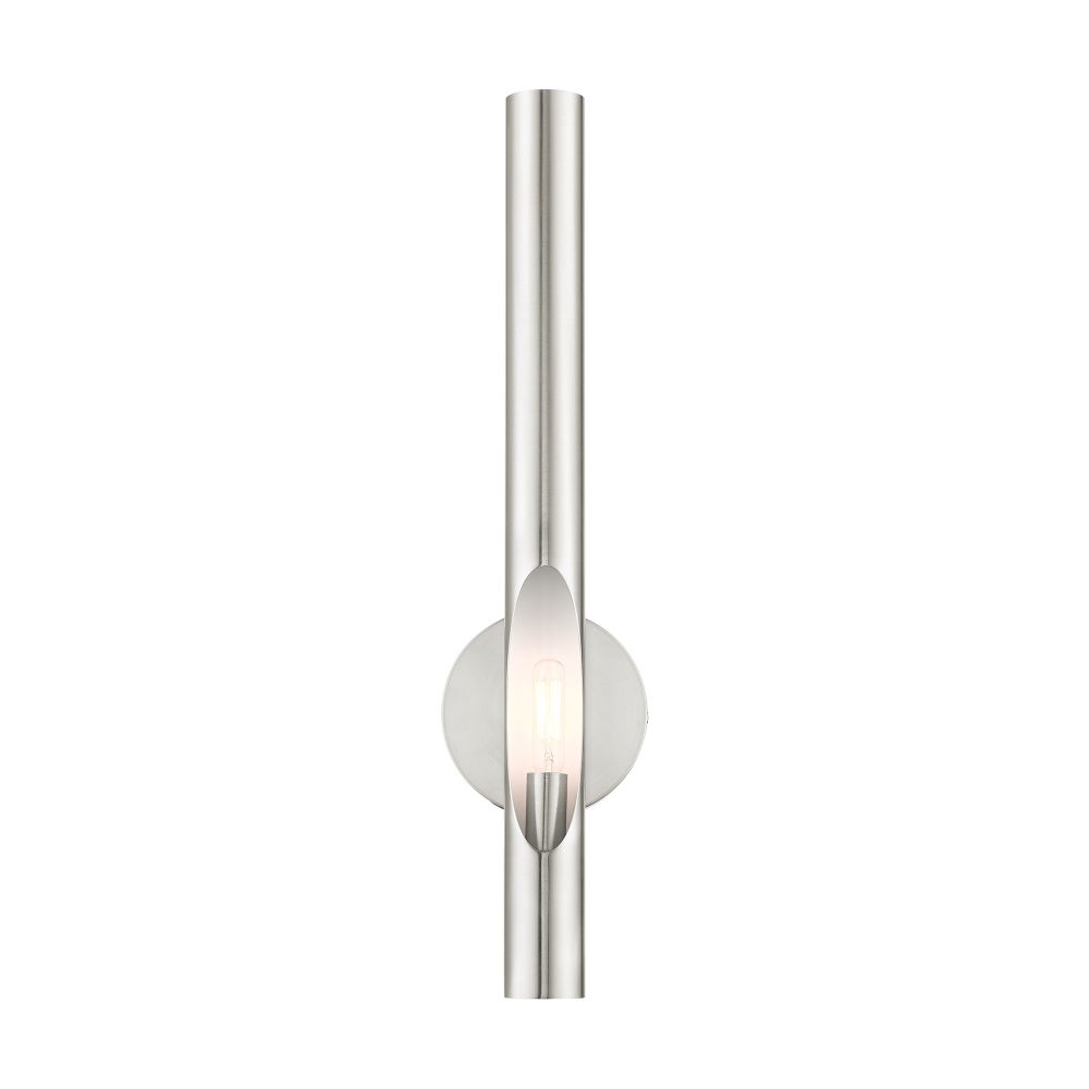 Livex Lighting 45911-91 ADA Single Sconce in Brushed Nickel