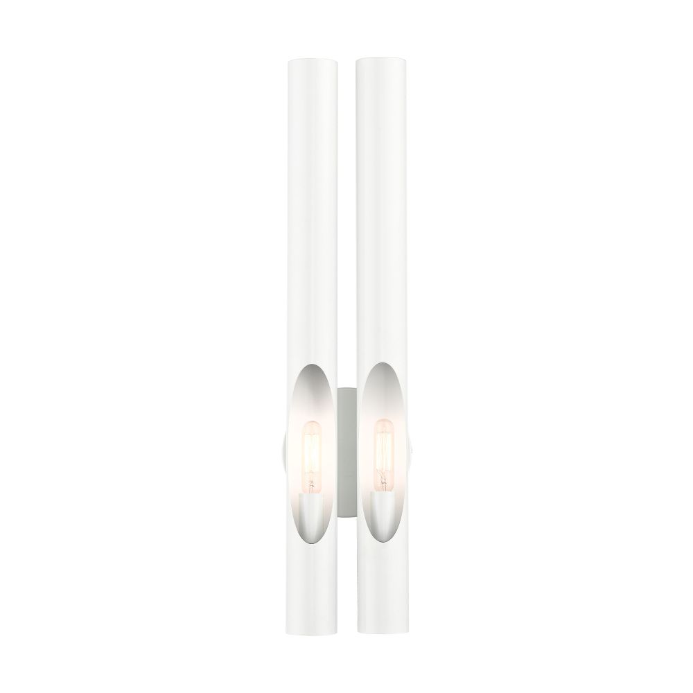 Livex Lighting 45912-69 ADA Double Sconce in Shiny White