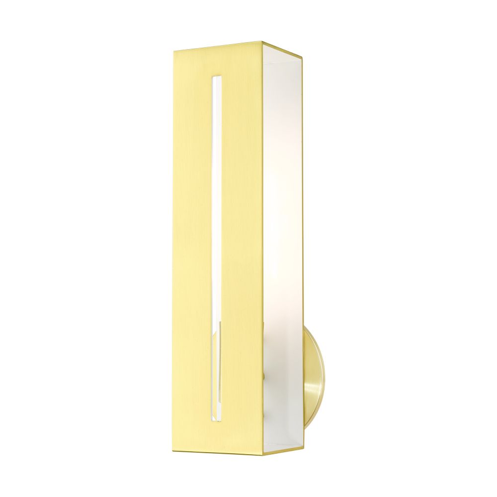 Livex Lighting 45953-12 ADA Singel Sconce in Satin Brass 