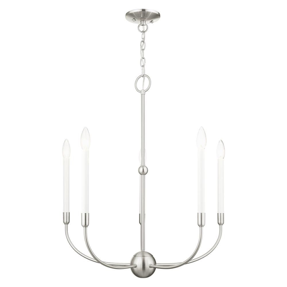 Livex Lighting 46065-91 Clairmont Chandelier in Brushed Nickle