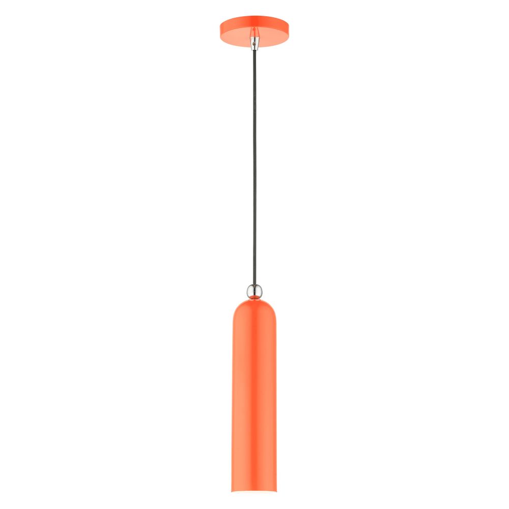 Livex Lighting 46751-77 Pendant in Shiny Orange