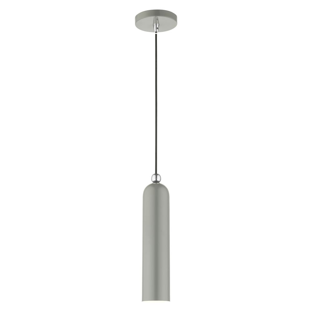 Livex Lighting 46751-90 Pendant in Shiny Light Gray