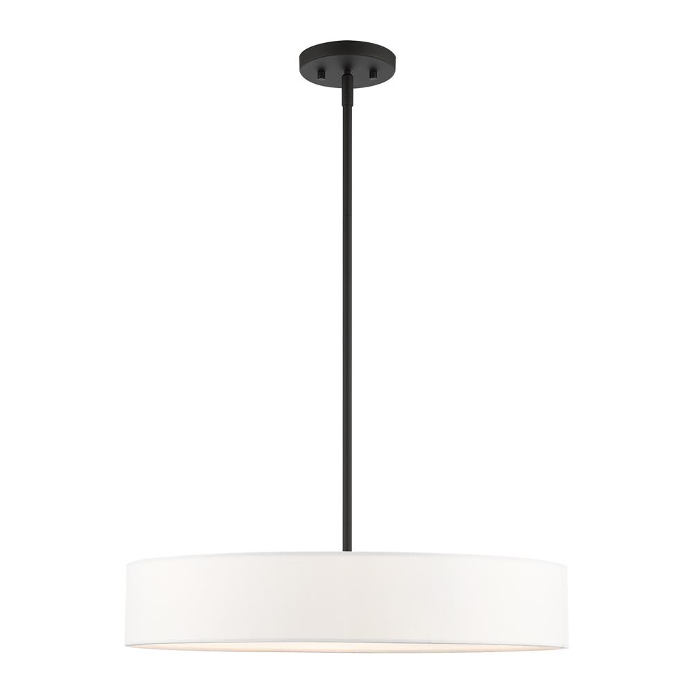 Livex Lighting 46924-04 Venlo Pendant in Black with Brushed Nickel Accents