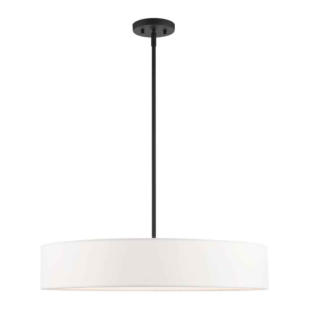 Livex Lighting 46925-04 Venlo Pendant in Black with Brushed Nickel Accents