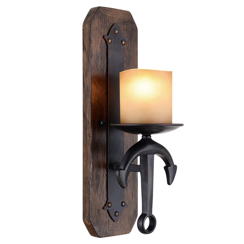 Livex Lighting 4861-67 Cape May Wall Sconce in Olde Bronze with Vintage Hand Blown Satin Glass