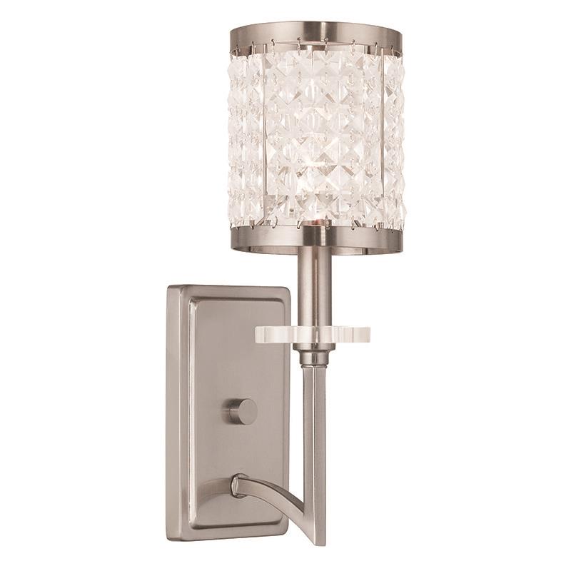 Livex Lighting 50561-91 Grammercy 1 Light Wall Sconce in Brushed Nickel