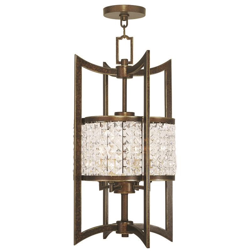 Livex Lighting 50566-64 Grammercy 4 Light Lantern in Hand Painted Palacial Bronze