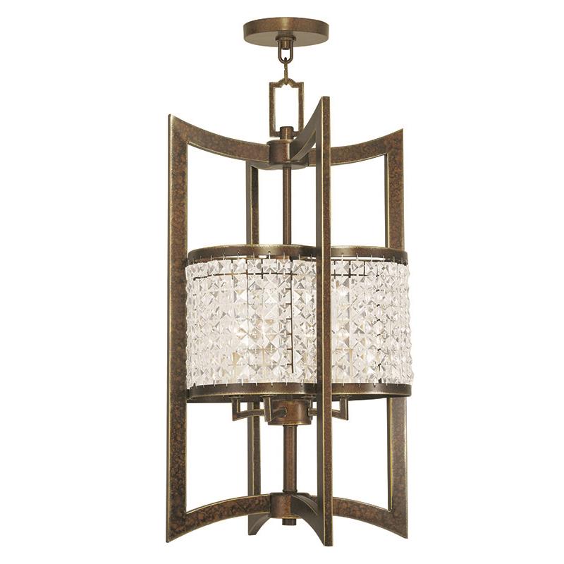 Livex Lighting 50567-64 Grammercy 4 Light Lantern in Hand Painted Palacial Bronze