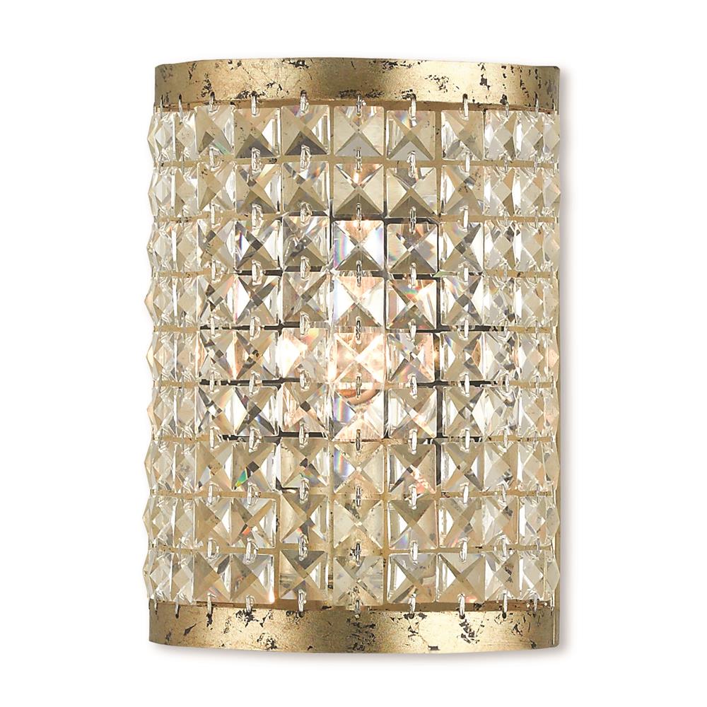 Livex Lighting 50571-28 ADA Wall Sconce in Hand Applied Winter Gold