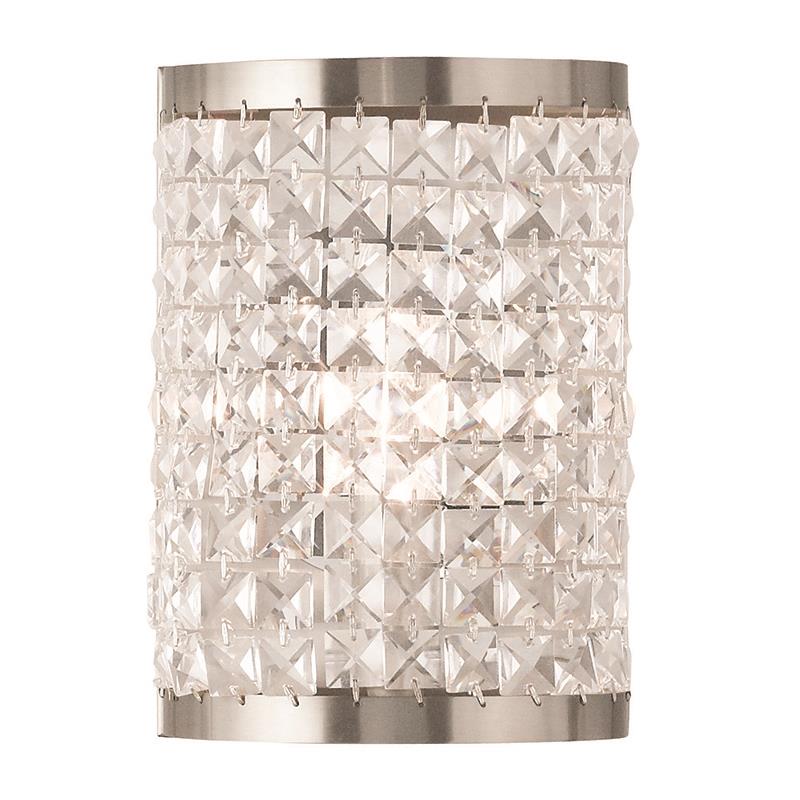 Livex Lighting 50571-91 Grammercy 1 Light Wall Sconce in Brushed Nickel