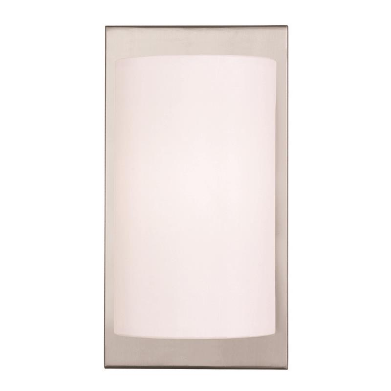 Livex Lighting 50860-91 Meridian 1 Light Wall Sconce in Brushed Nickel