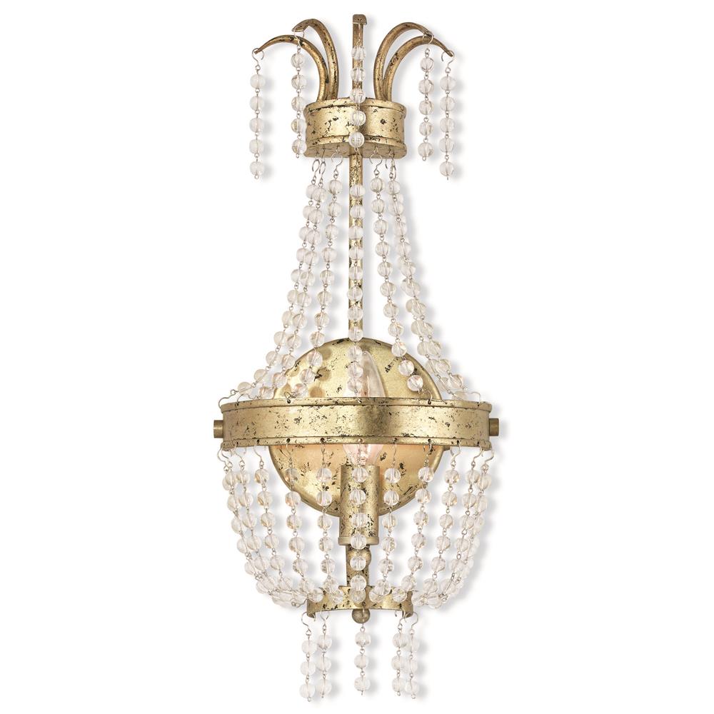 Livex Lighting 51872-28 Valentina Wall Sconce in Hand Applied Winter Gold