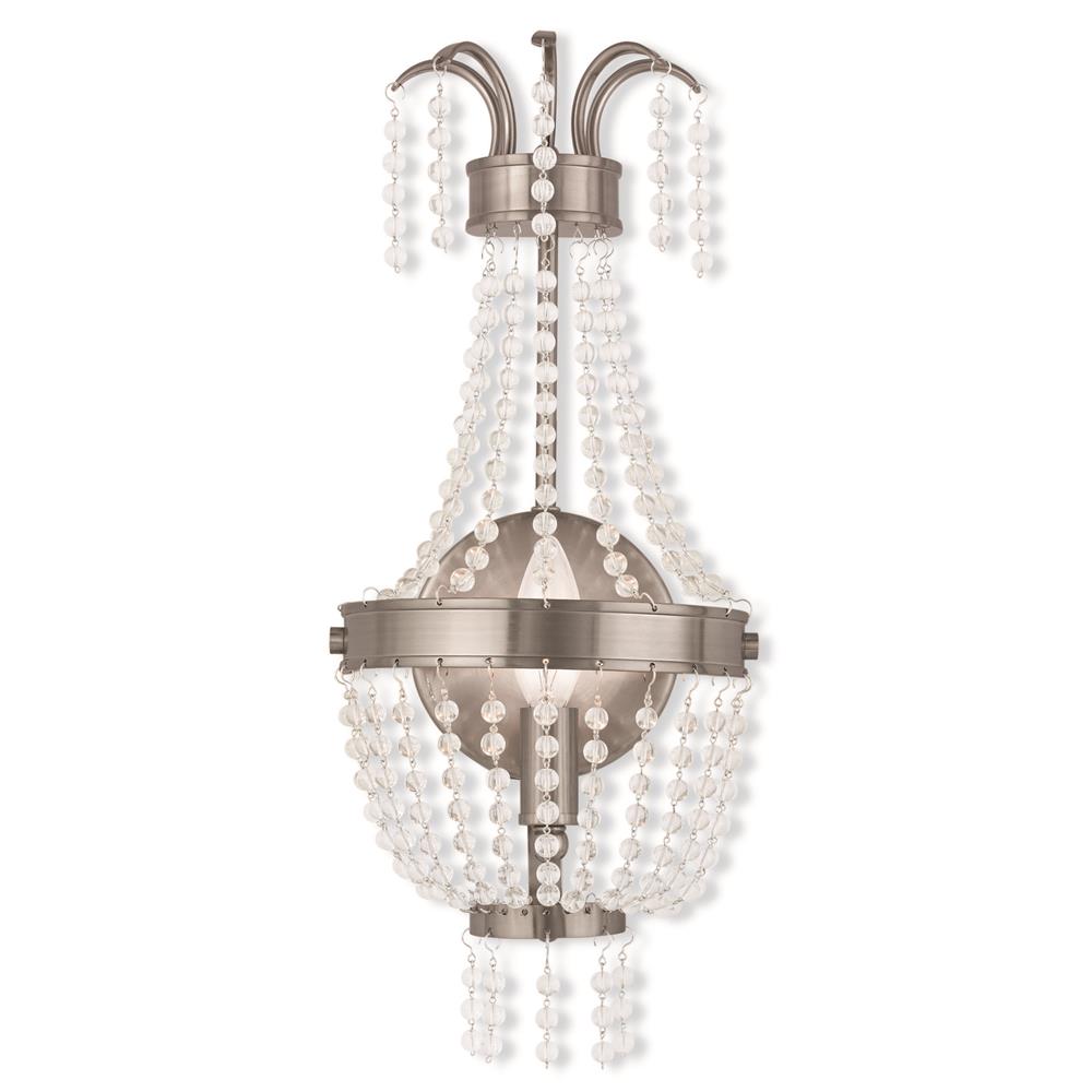 Livex Lighting 51872-91 Valentina Wall Sconce in Brushed Nickel