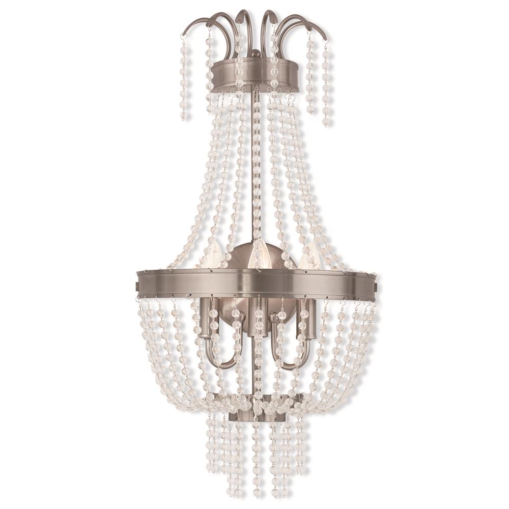 Livex Lighting 51874-91 Valentina Wall Sconce in Brushed Nickel