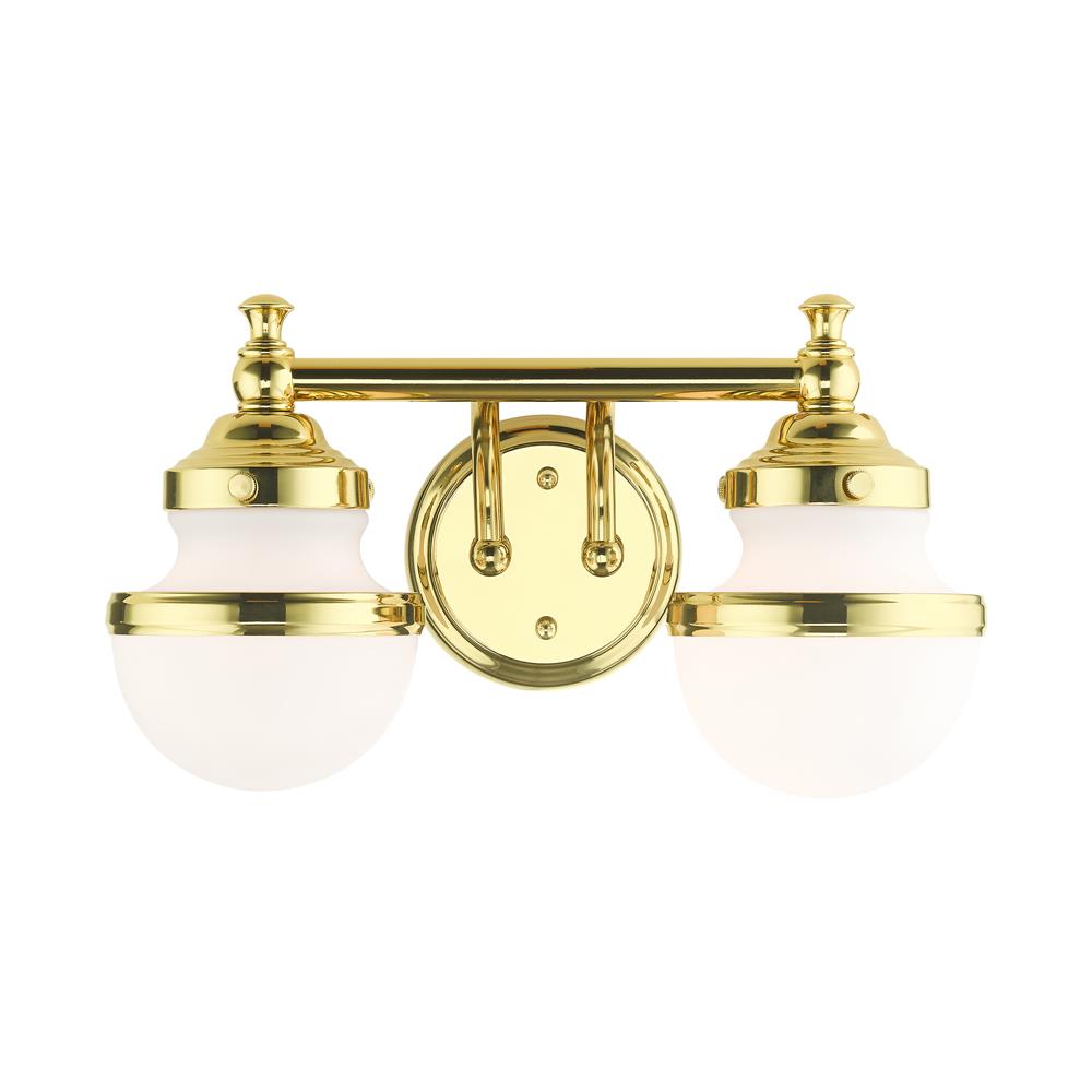 Livex Lighting 5712-02 Oldwick Vanity Sconce in Polished Brass