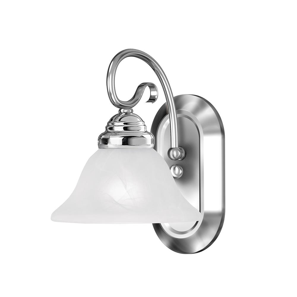 Livex Lighting 6101-05 Coronado Bath Light in Chrome with White Alabaster Glass