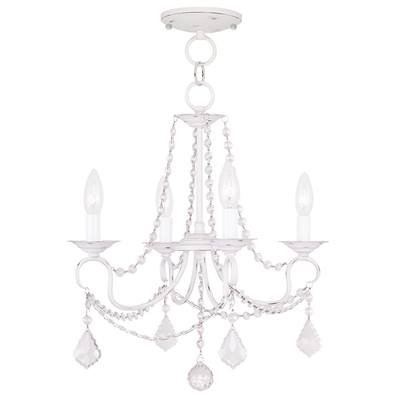 Livex Lighting 6514-60 Pennington Convertible Chain Hang/Ceiling Mount in Antique White