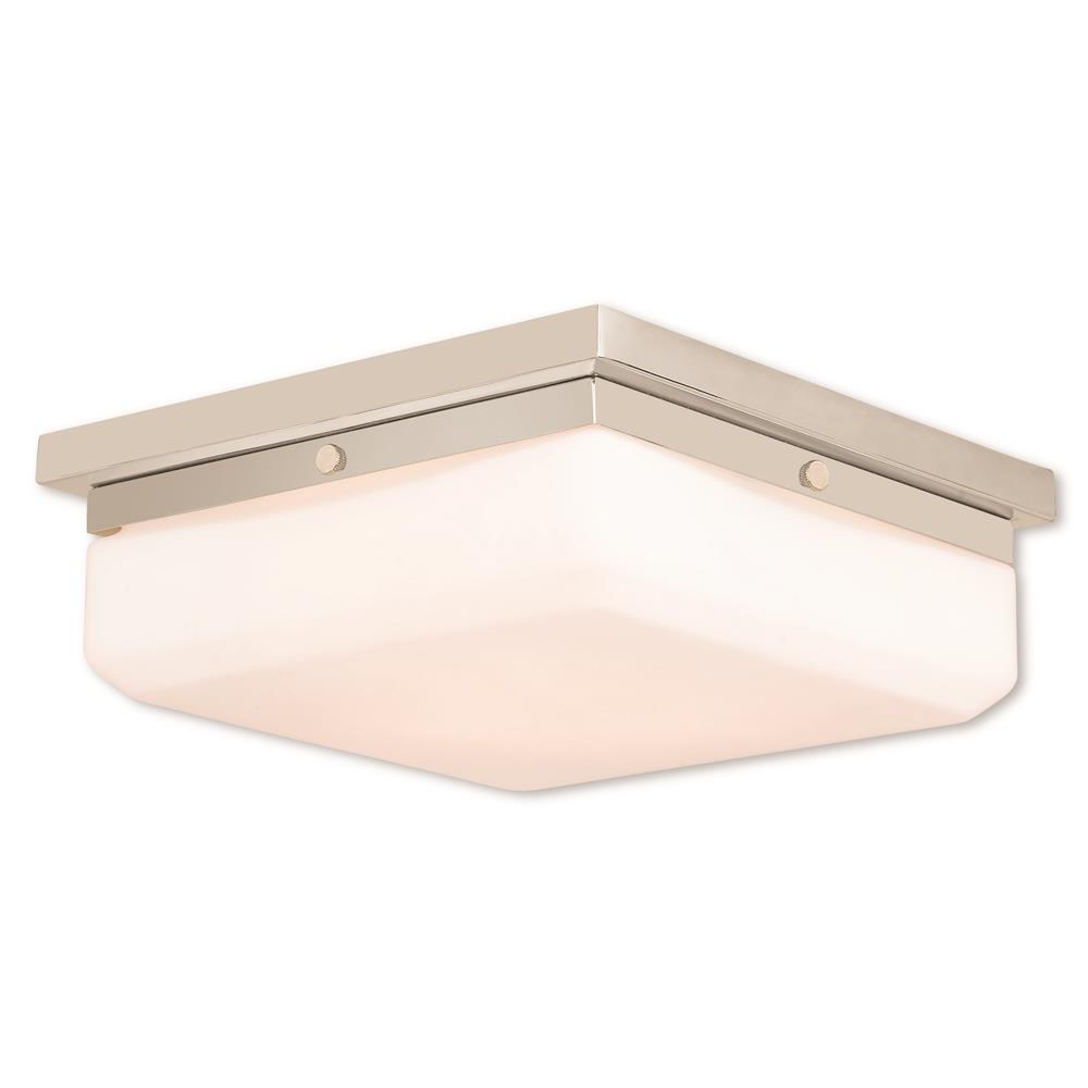 Livex Lighting 65537-35 ADA Wall Sconce/Ceiling Mount in Polished Nickel
