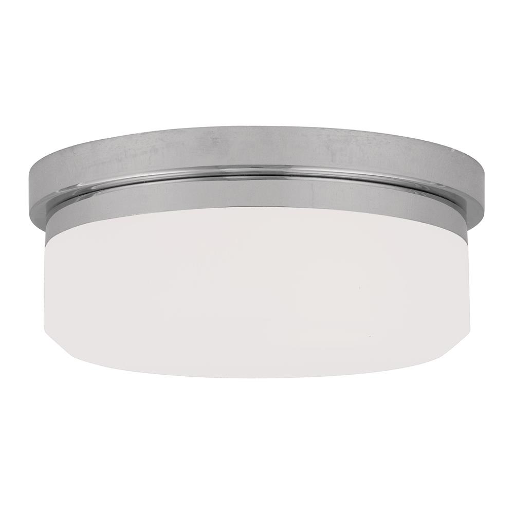 Livex Lighting 7391 11 Inch Wide Flush Mount Ceiling Fixture / Wall Sconce with 2 Lights in Chrome
