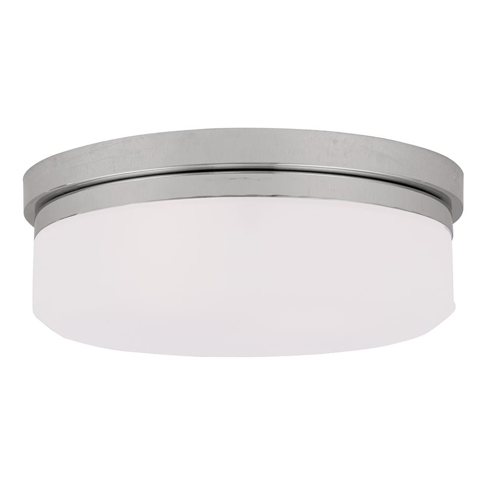 Livex Lighting 7392 13 Inch Wide Flush Mount Ceiling Fixture / Wall Sconce with 2 Lights in Chrome