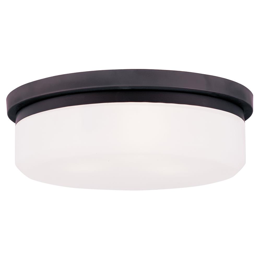 Livex Lighting 7393 15.5 Inch Wide Flush Mount Ceiling Fixture / Wall Sconce with 3 Lights in Bronze
