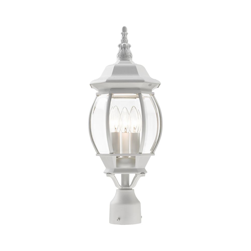 Livex Lighting 7526-13  Outdoor Post Top Lantern in Textured White