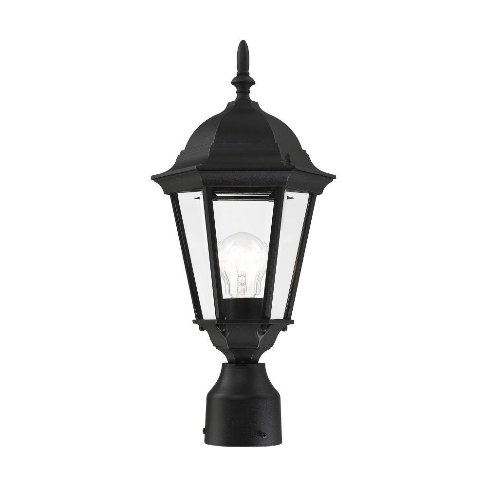 Livex Lighting 7558-14 Outdoor Post Top Lantern in Textured Black