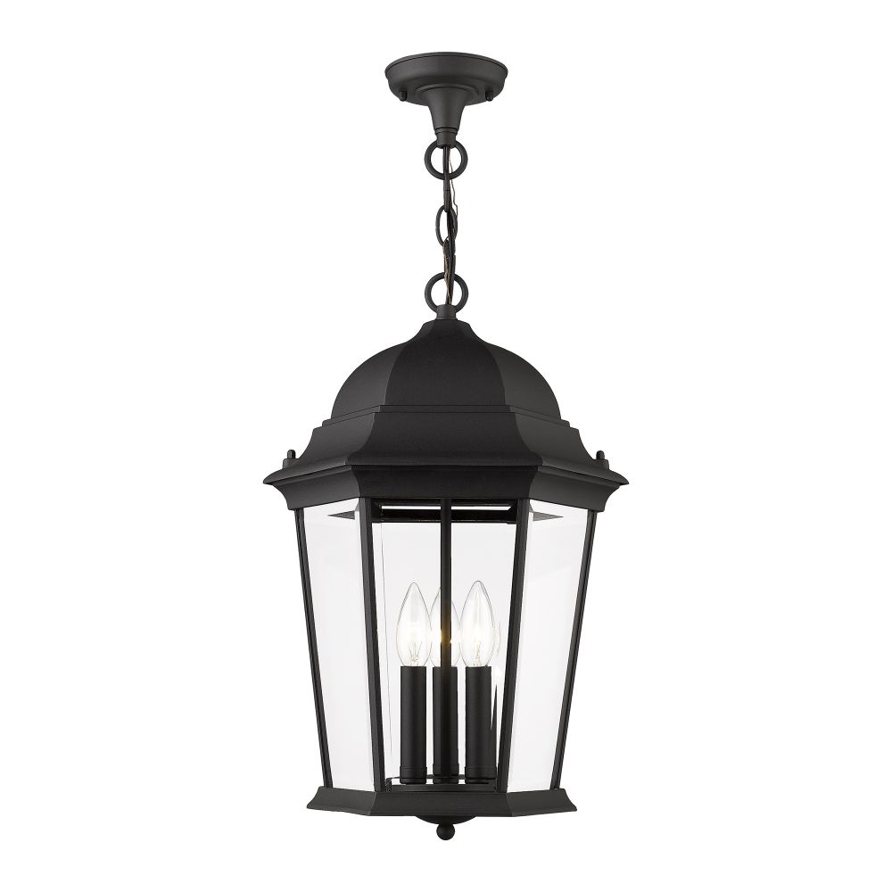 Livex Lighting 7569-14 Outdoor Pendant Lantern in Textured Black