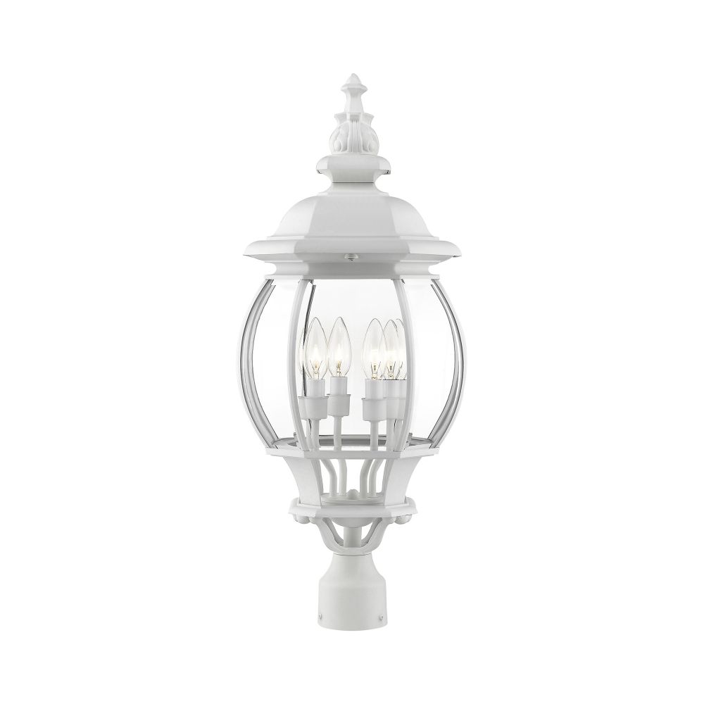 Livex Lighting 7703-13  Outdoor Post Top Lantern in Textured White