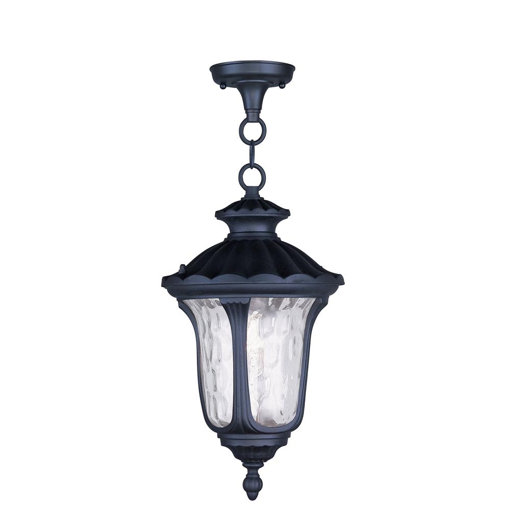 Livex Lighting 7854 Oxford Outdoor Pendant with 1 Light in Black