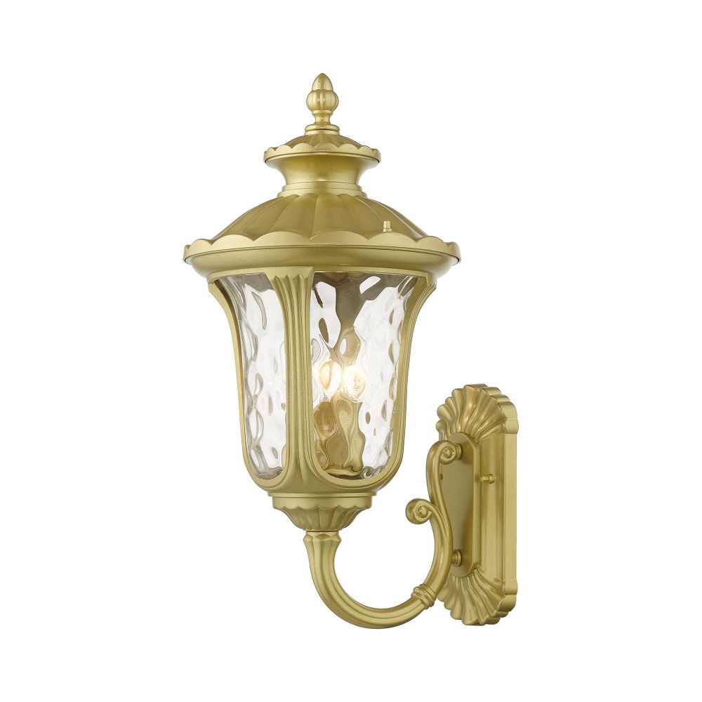 Livex Lighting 7856-33 3 Light Soft Gold Outdoor Large Wall Lantern