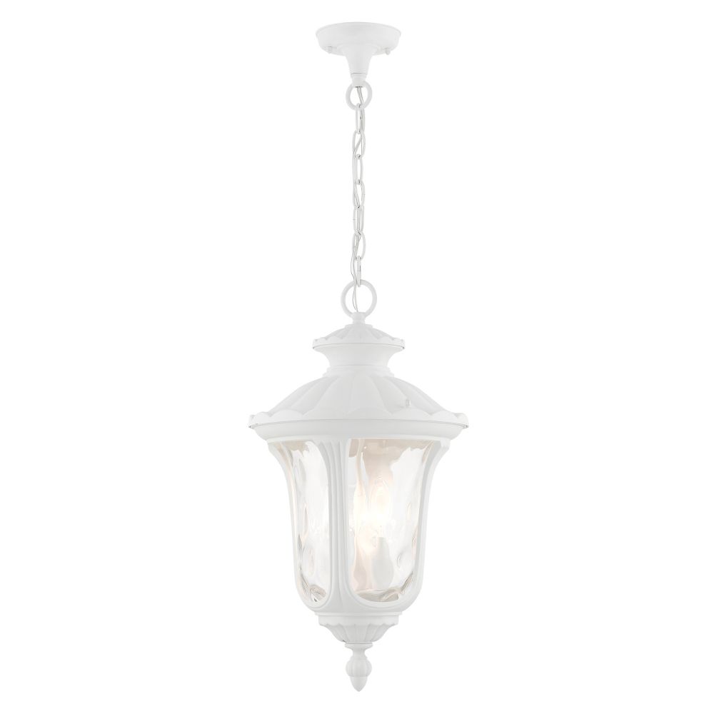 Livex Lighting 7858-13 Outdoor Pendant Lantern in Textured White