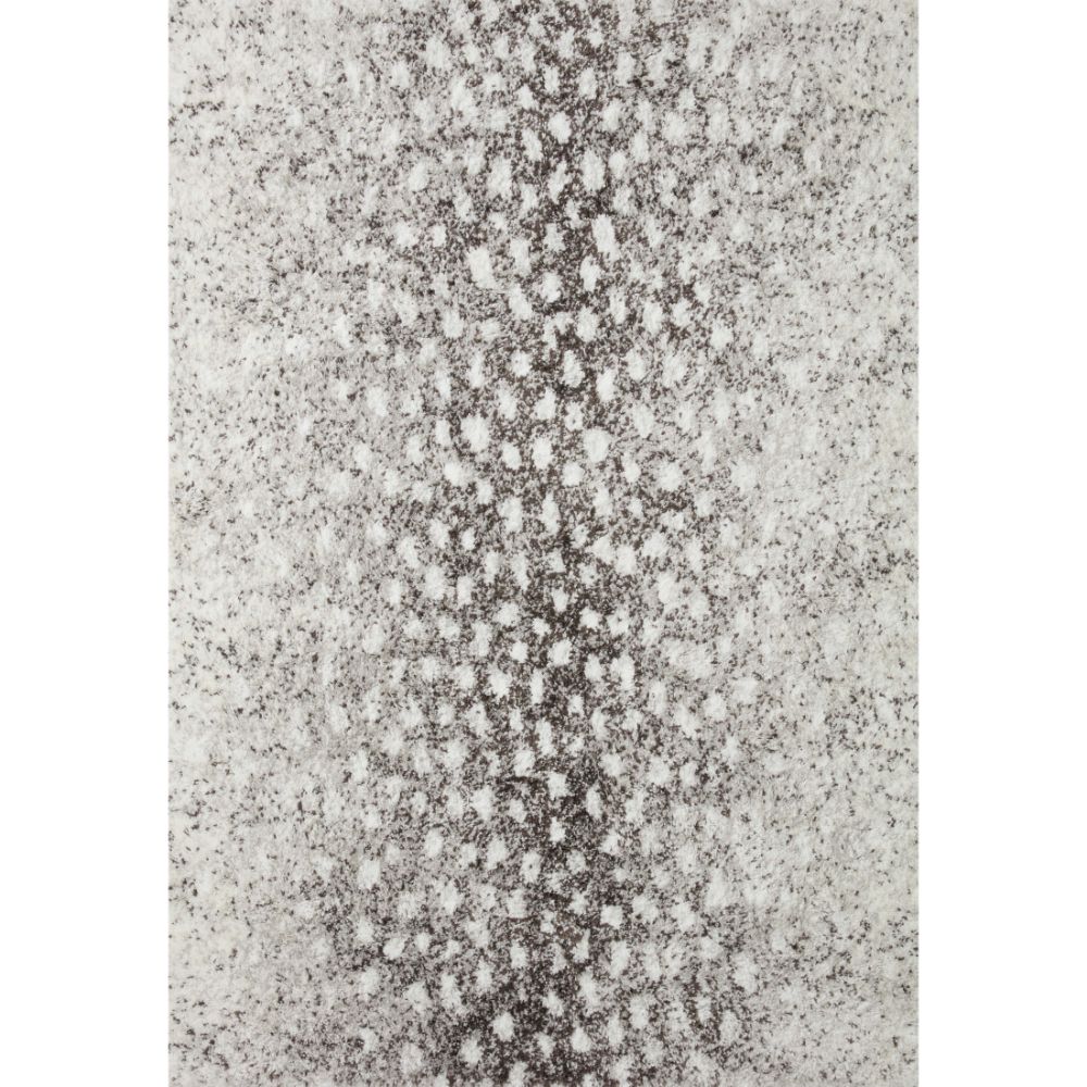 Loloi II BLS-01 Bliss Shag Collection Grey / White 18" X 18" Sample Rug