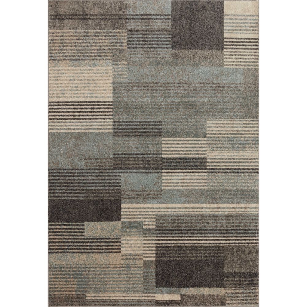 Loloi II BOW-06 BOWERY 18" x 18" Sample Rug in STORM / TAUPE