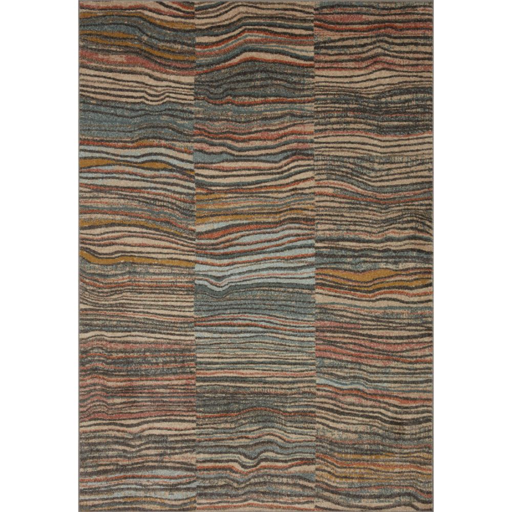 Loloi Rugs CHA-09 CHALOS 18" x 18" Sample Rug in CHARCOAL / MULTI