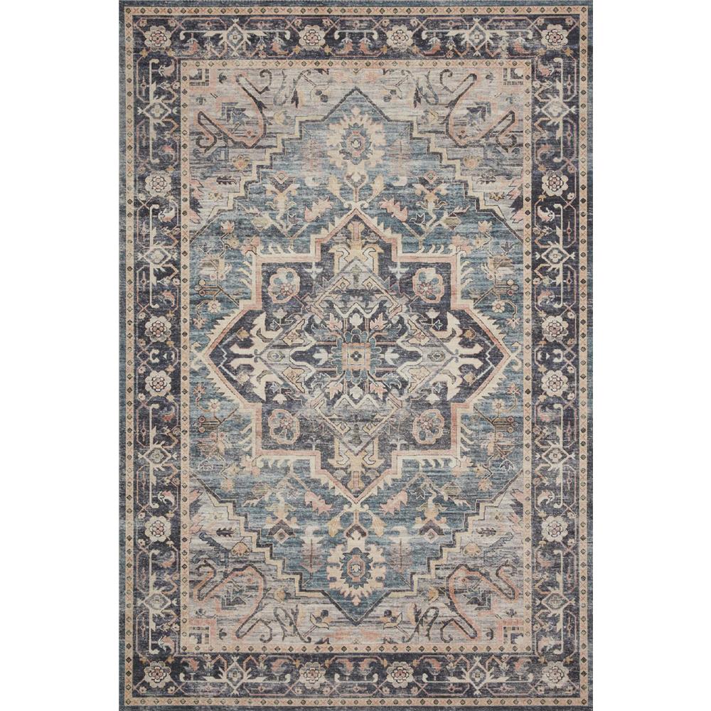Loloi II HTH-01 Hathaway 1 ft. -6 in. X 1 ft. -6 in. Sample Swatch Rug in Navy / Multi
