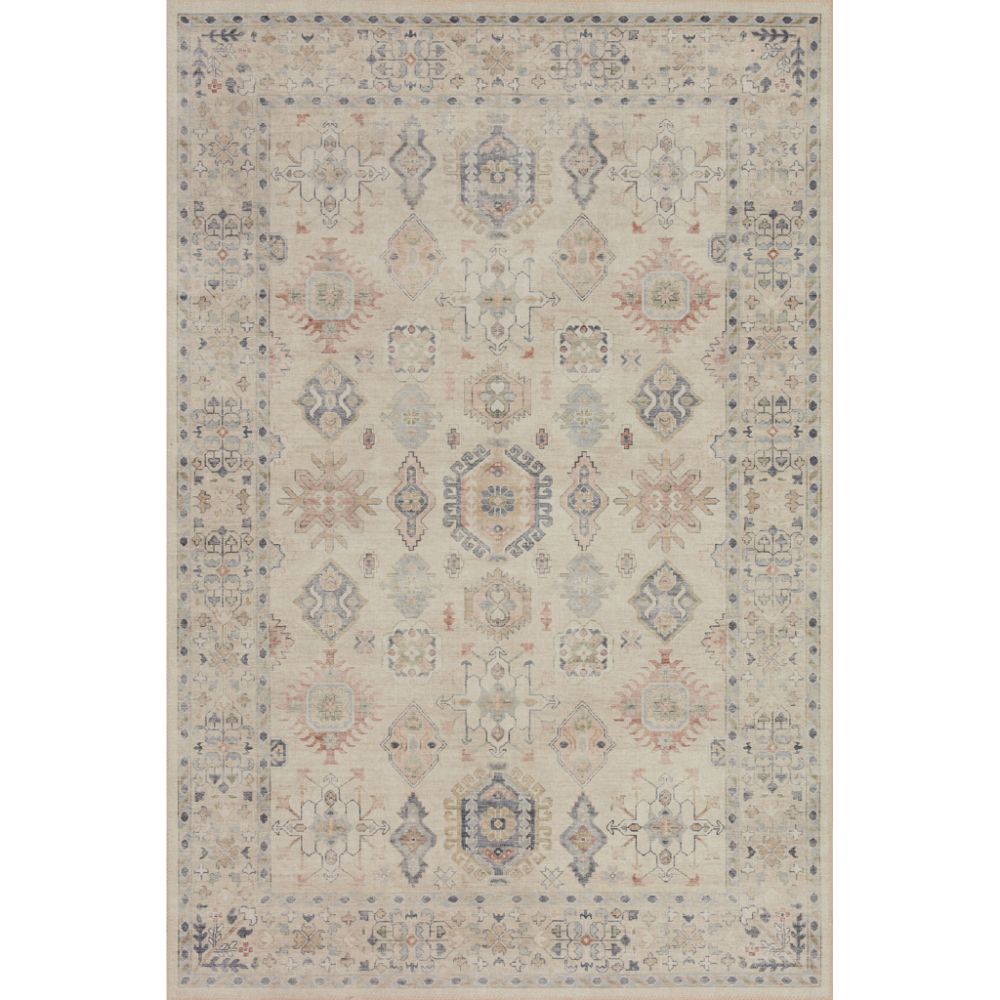 Loloi II HTH-04 Hathaway 1 ft. -6 in. X 1 ft. -6 in. Sample Swatch Rug in Beige / Multi
