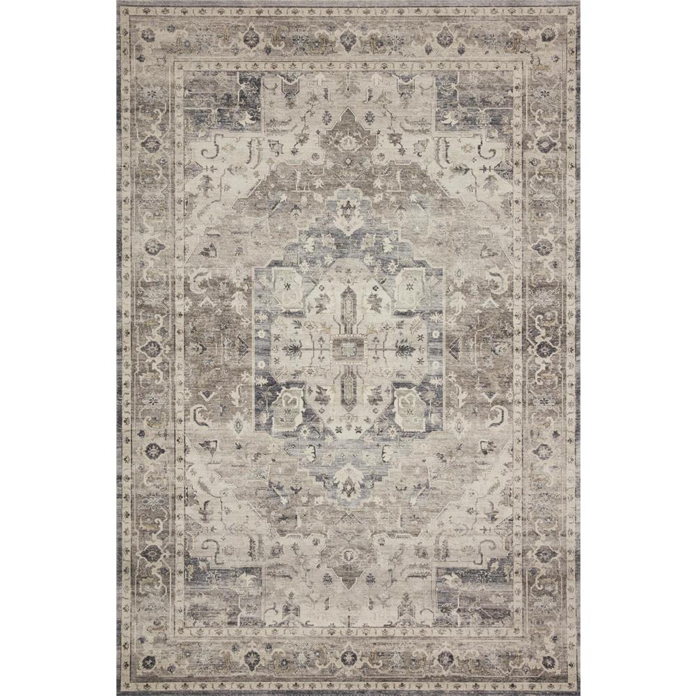 Loloi II HTH-05 Hathaway 1 ft. -6 in. X 1 ft. -6 in. Sample Swatch Rug in Steel / Ivory