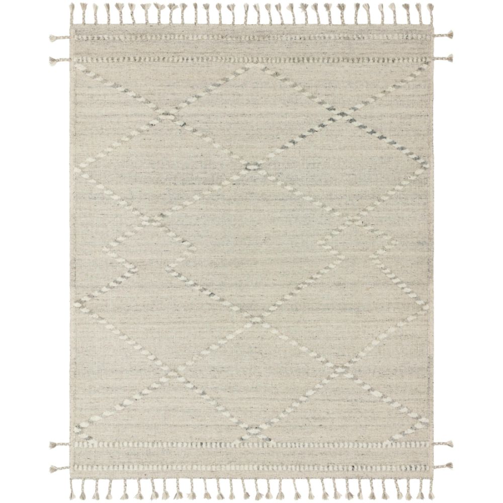 Loloi Rugs IMA-03 Iman 5 ft. -6 in. X 8 ft. -6 in. Rectangle Rug in Ivory / Lt. Grey